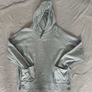 Nike Gray Womens Hoodie Sweatshirt With Front Pockets French Terry Cloth XL